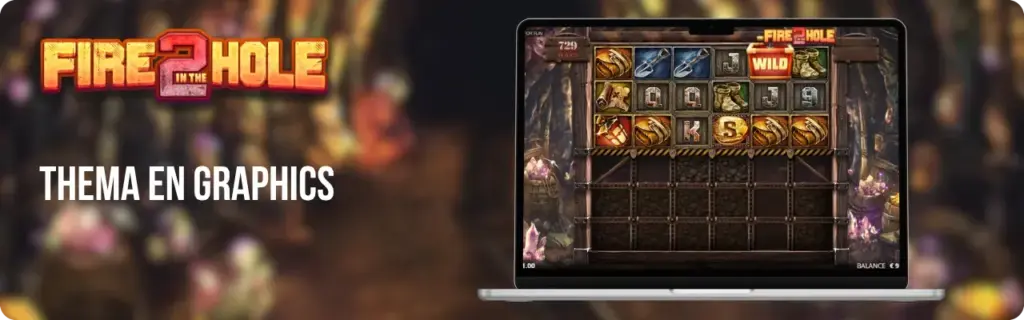 Fire in the Hole 2 slot thema en graphics van Nolimit City