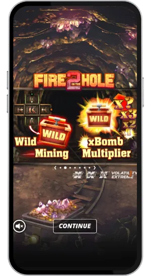 Fire in the Hole 2 zoeken en openen in de casinolobby